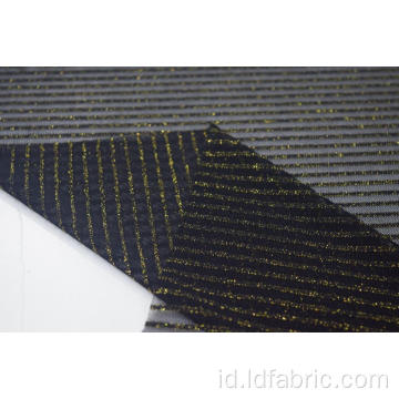 Nylon Metallic Spandex Stripe Mesh Fabric